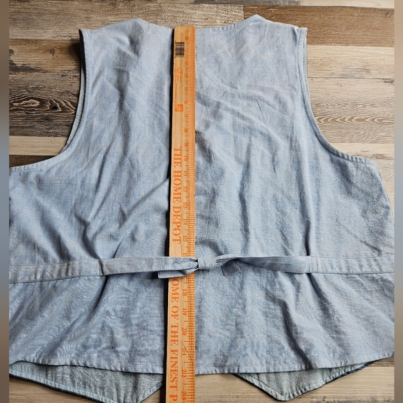 Casey & Max VINTAGE vest Women's Large Patchwork Squares Floral Embroidery - Picture 11 of 14